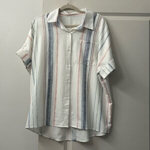 2/$10 Amazon Button Up Top
